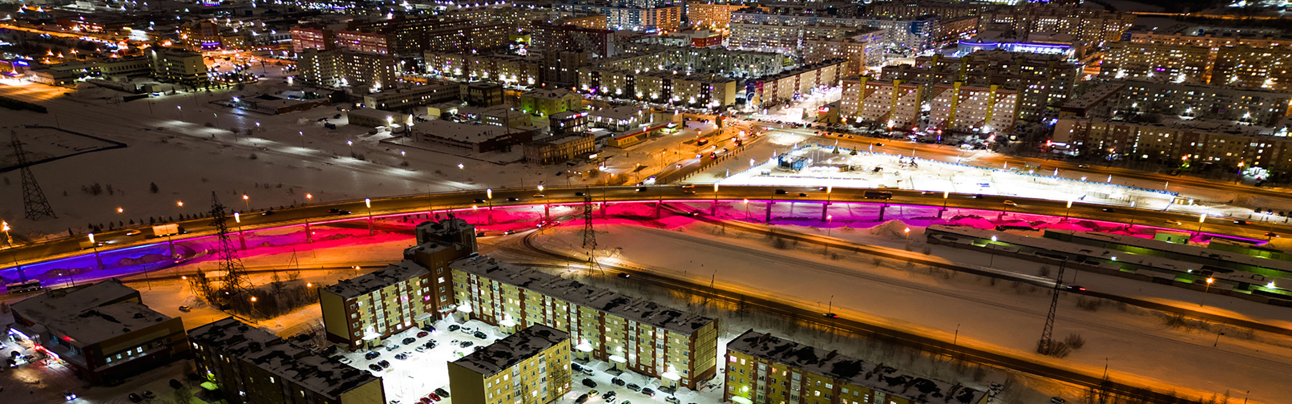 Архитектурная подсветка моста