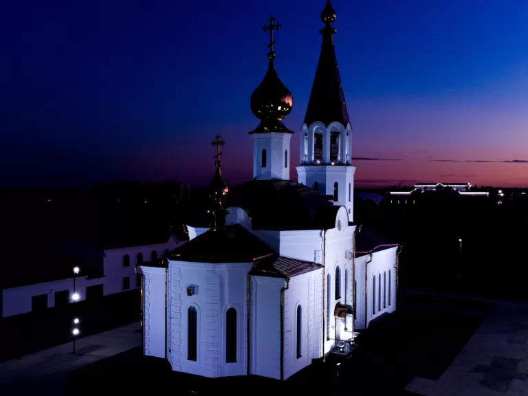 Фоновое освещение Храм Николая Чудотворца