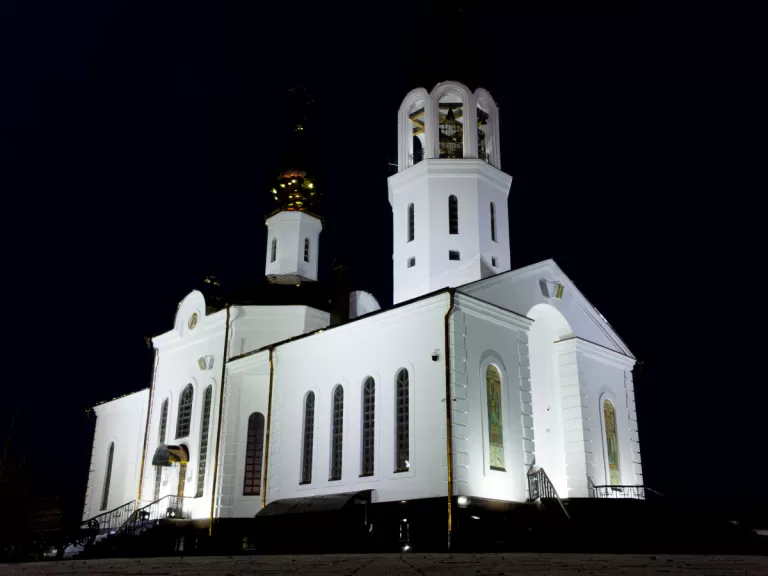 Фоновое освещение Храм Николая Чудотворца