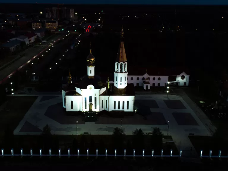 Фоновое освещение Храм Николая Чудотворца