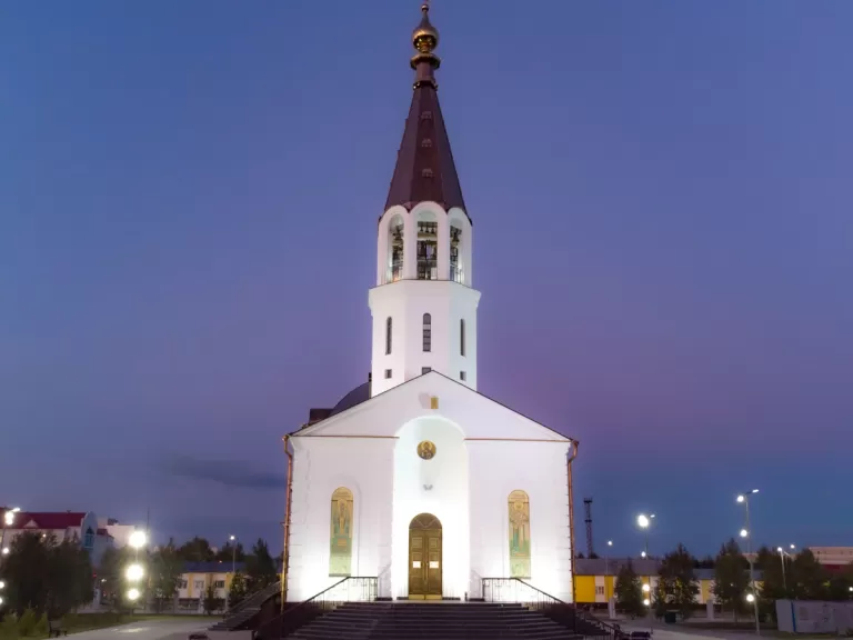 Фоновое освещение Храм Николая Чудотворца