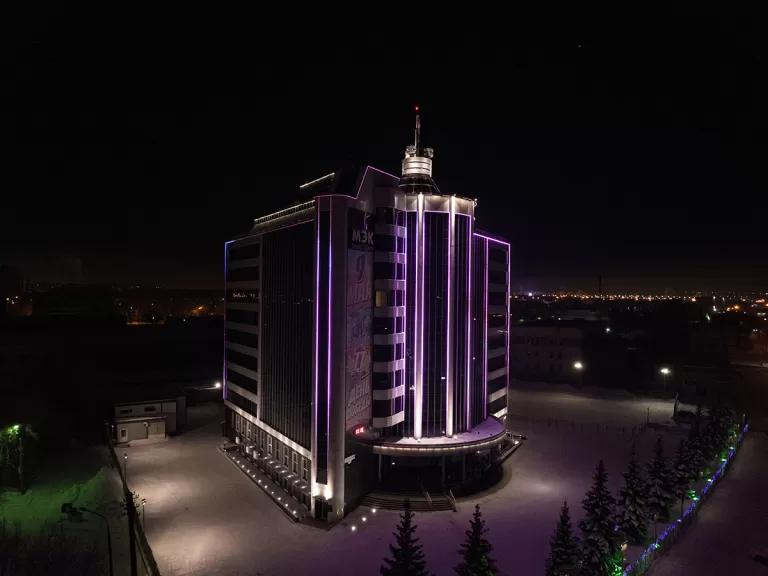 Красивое освещение зданий