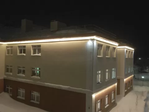 Светодиодная подсветка школы