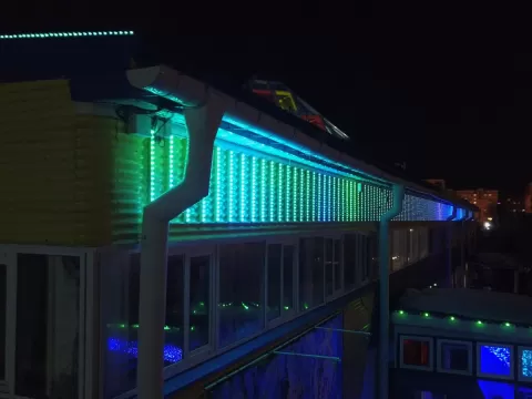 Подсветка аквапарка