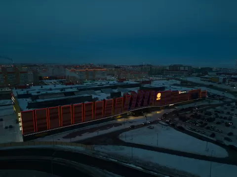 Архитектурное освещение ТЦ "Солнечный"