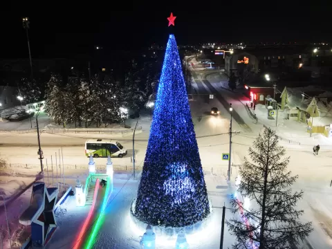 Оригинальное решение для городской елки