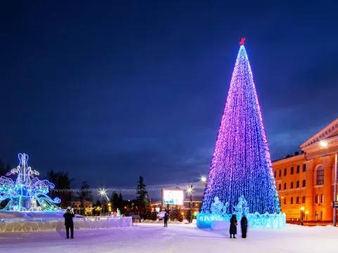 Видеогирлянда на елке