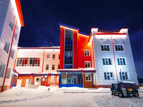 Контурная подсветка зданий