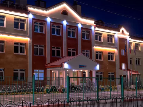 Подсветка школы